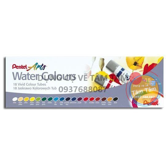 [ TÂM TÂM ]-Màu nước Pentel 12/18/24 màu, Water color pentel 12/18/24 màu-