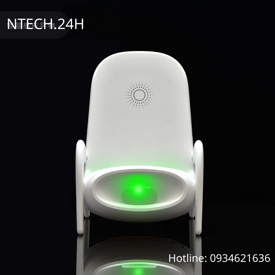 Đế sạc không dây hình ghế nhỏ gọn thông minh, khuếch đại âm thanh hỗ trợ cho tất cả các dòng máy có hỗ trợ sạc không dây