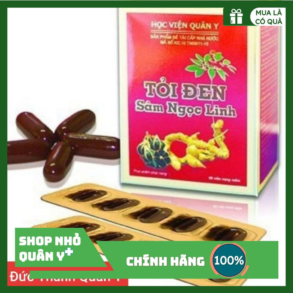 Tỏi Đen Sâm Ngọc Linh - Học viện Quân Y Hộp 60v