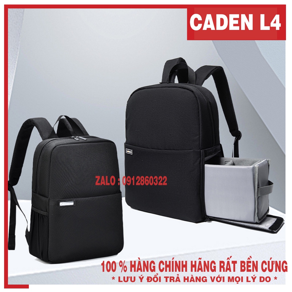 Balo CADeN L4 chống thấm nước đựng máy ảnh DSLR chống sốc đi du lịch sức chứa lớn