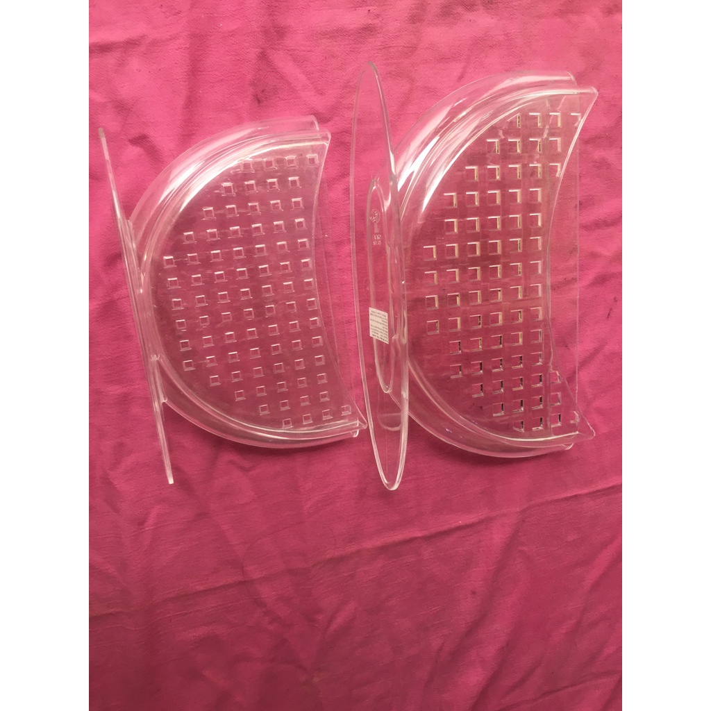 Tô nhúng bánh tráng nhựa trong Acrylic cao cấp 2 ngăn size 21,5 cm / 27cm