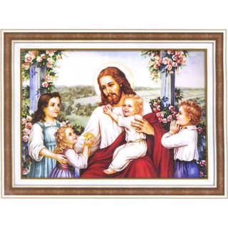 Tranh Thêu Chữ Thập 3D Chúa và Bọn Trẻ A1179 (KHÁCH TỰ THÊU) KT:59X43CM