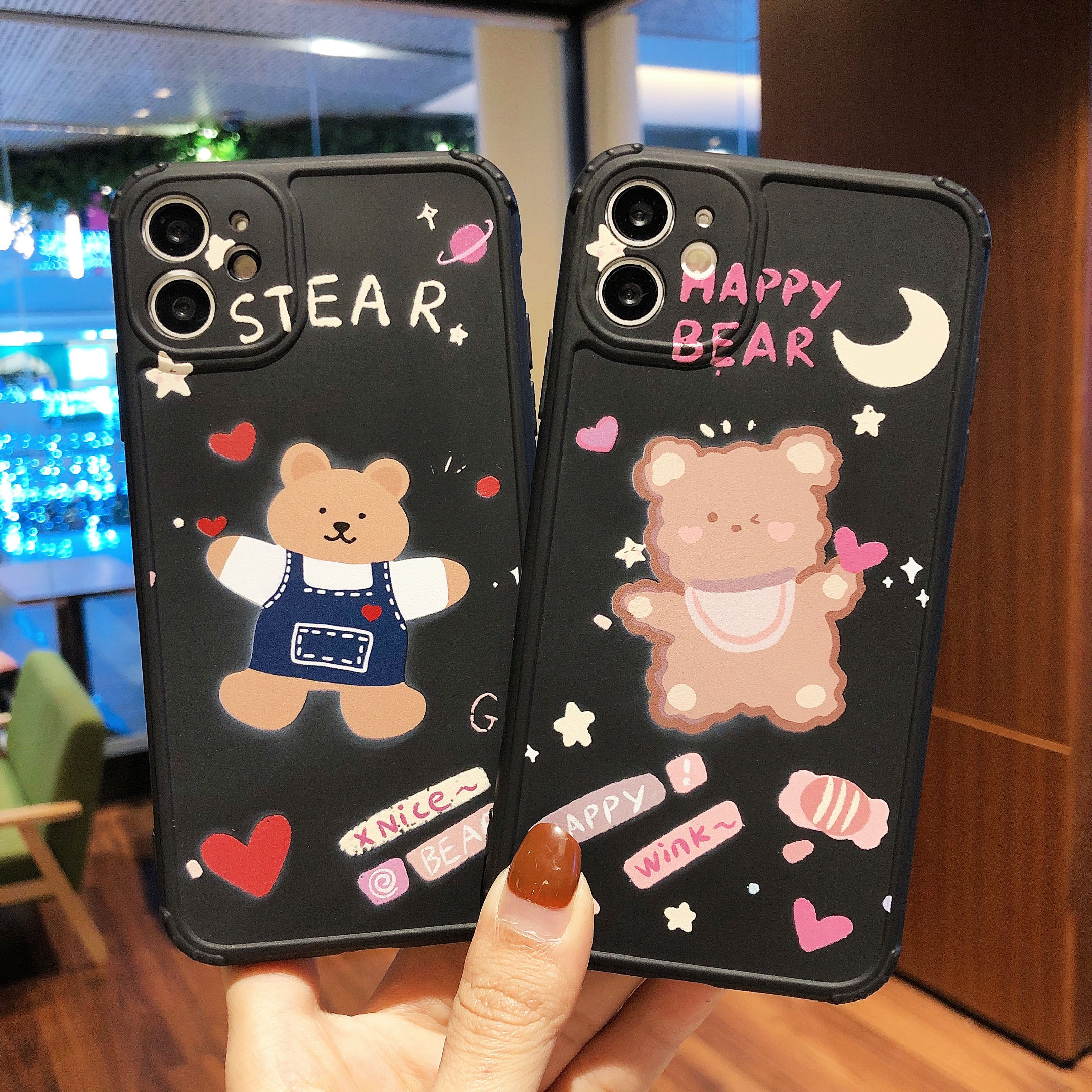 Ốp Lưng In Hình Gấu Xinh Xắn Cho Oppo A3S A5 A7X A8 A9 A31 A53 2020 A11X A37 A52 A57 A59 A83 A91 A92S F11 | BigBuy360 - bigbuy360.vn