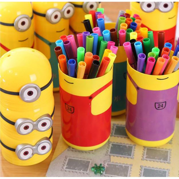 BỘ MÀU NƯỚC 12/24/36 MÀU Hộp MINION DỄ THƯƠNG MN01