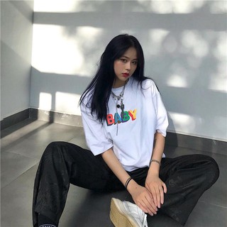 Áo thun Unisex màu trắng BABY COLOR Ngầu Store