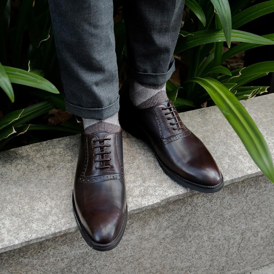 Giày Tây Nam LAFORCE Buộc Dây Cao Cấp GNLA135-1-CF Tặng Tất Nam Cao Cấp