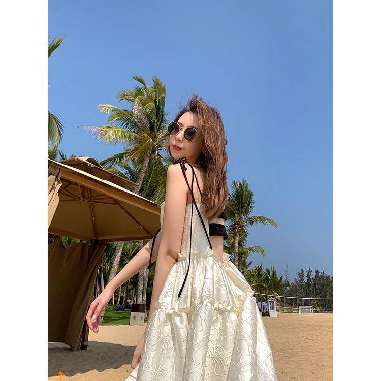 Jane Đầm xòe dự tiệc hoa gân nổi kiểu Pháp sang trọng quyến rũ 4 ảnh feelback cuối