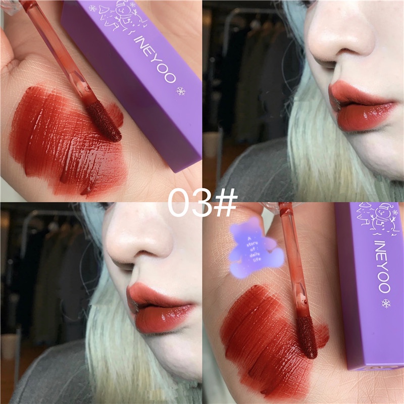 Local Stock Cash on Delivery Cherrylove Son Môi Cherrylove Ineyoo 4 Màu Mịn Màng Chống Thấm Nước
