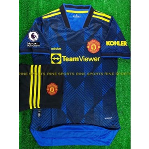 Bộ áo bóng đá MU xanh sân khách Manchester United sân Khách hàng Super 2021-2022 Giống thi đấu 99%