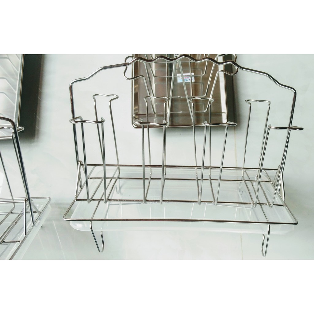 Khay đựng cốc uống nước inox bền đẹp, không han gỉ