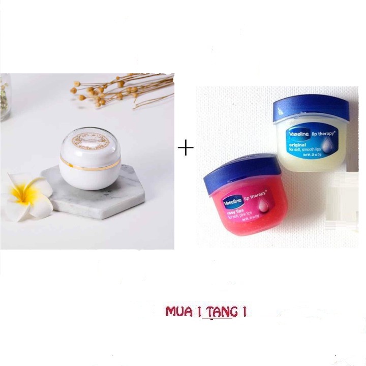 Kem phấn Ngọc Trai dưỡng trắng da Hchana tặng son dưỡng Vaseline