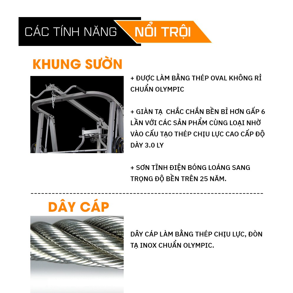 Giàn tạ KINGSPORT BK-399 (Tặng kèm 50kg tạ) - Giàn tạ chuyên nghiệp, giàn tạ tổng ...