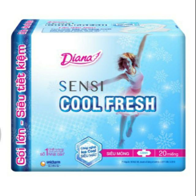 (Tách km) Băng vệ sinh Diana Sensi Cool Fresh 20 miếng