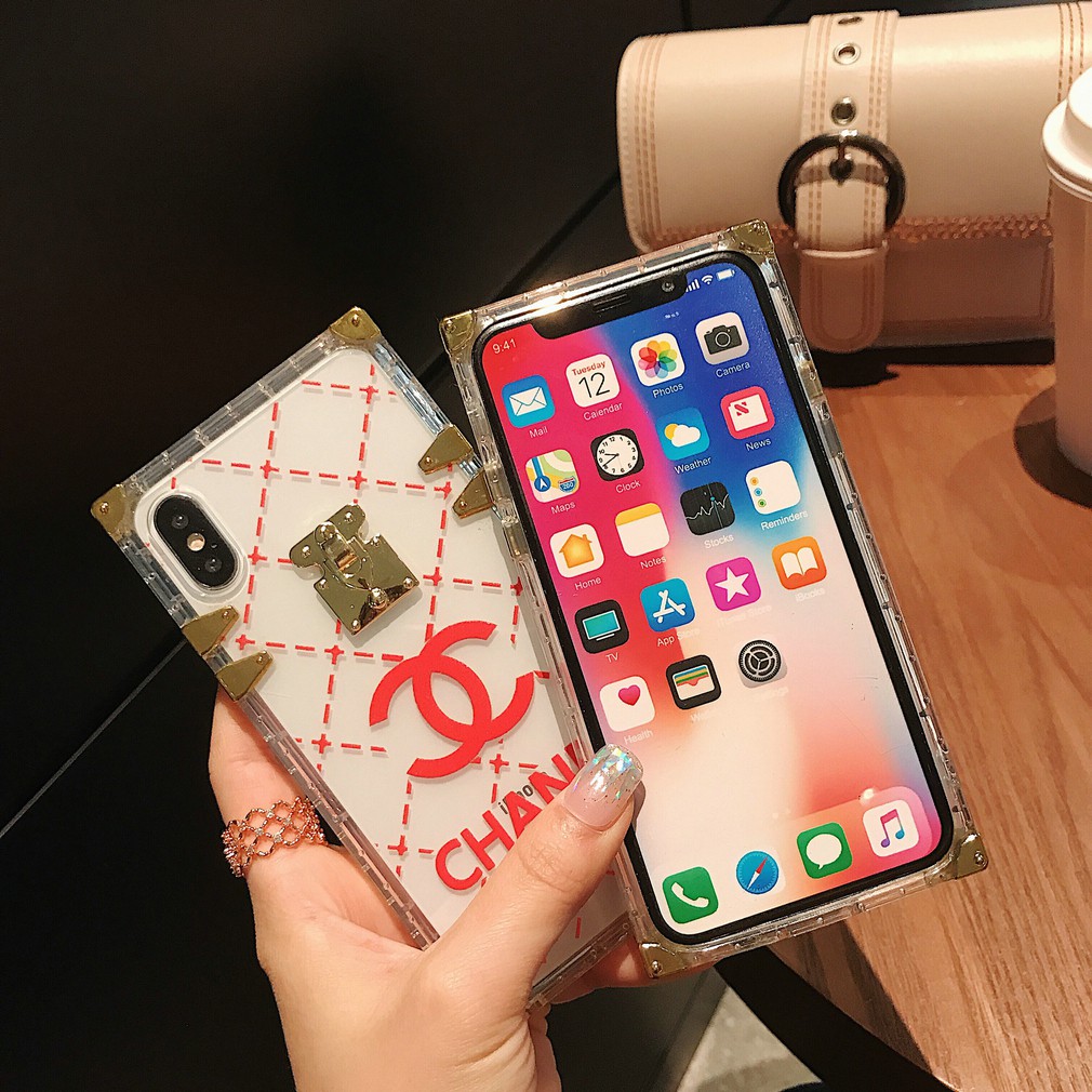 Ốp Lưng Trong Suốt Viền Kim Loại Cho Iphone6 7 8 Plus Xr Xs Max