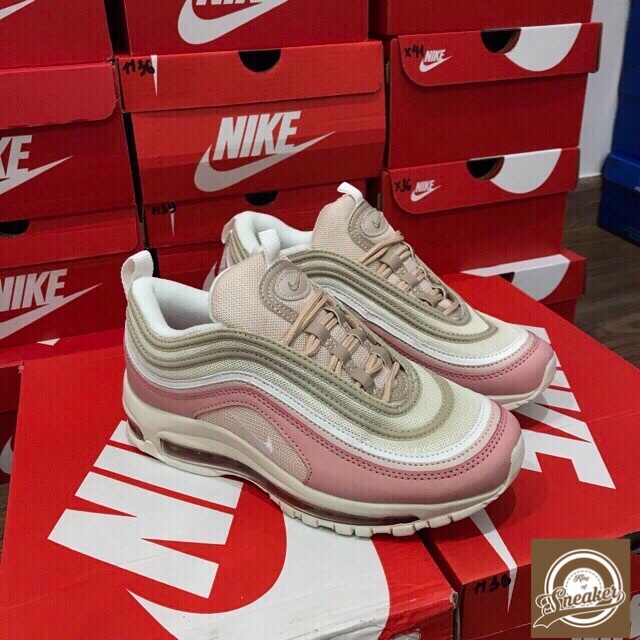 SALE Giày HOT Giầy thể thao, sneaker AIR MAX 97 màu hồng kem nữ tính thể thao dạo phố 2020 * '