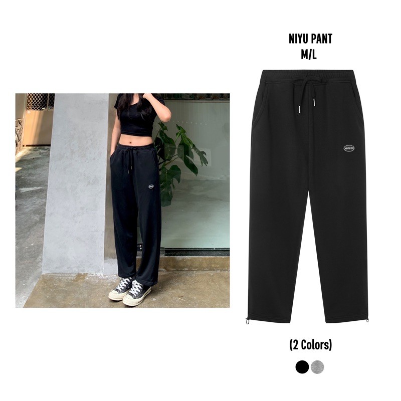 NIYU ZIP PANTS - Đen (Quần Thun 100% Cotton)