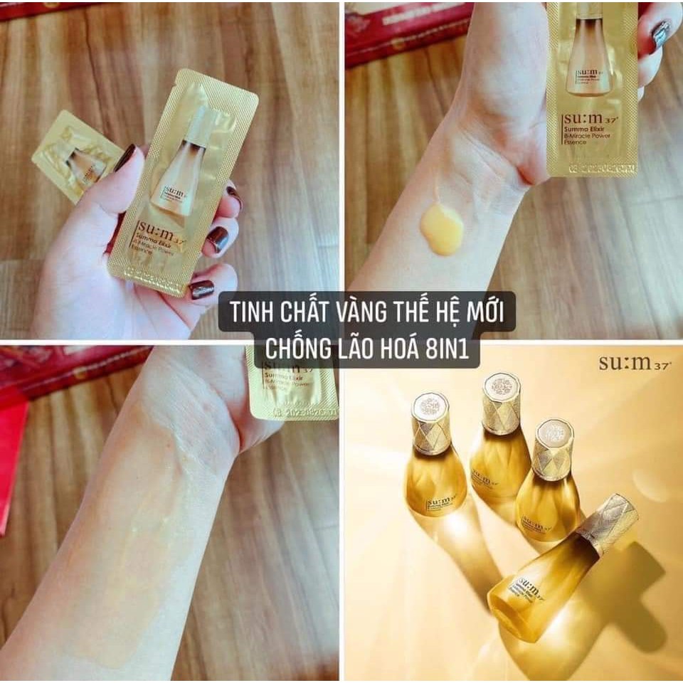 Combo 10 Gói Tinh Chất Vàng Tái Sinh Sum Chống Lão Hóa - Su:m37 Summa Elixir 8 Miracle Power Essence