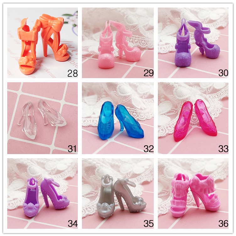 Giày Bốt Cao Gót 30cm Pha Lê Thay Đổi Nhiều Kiểu Búp Bê barbie