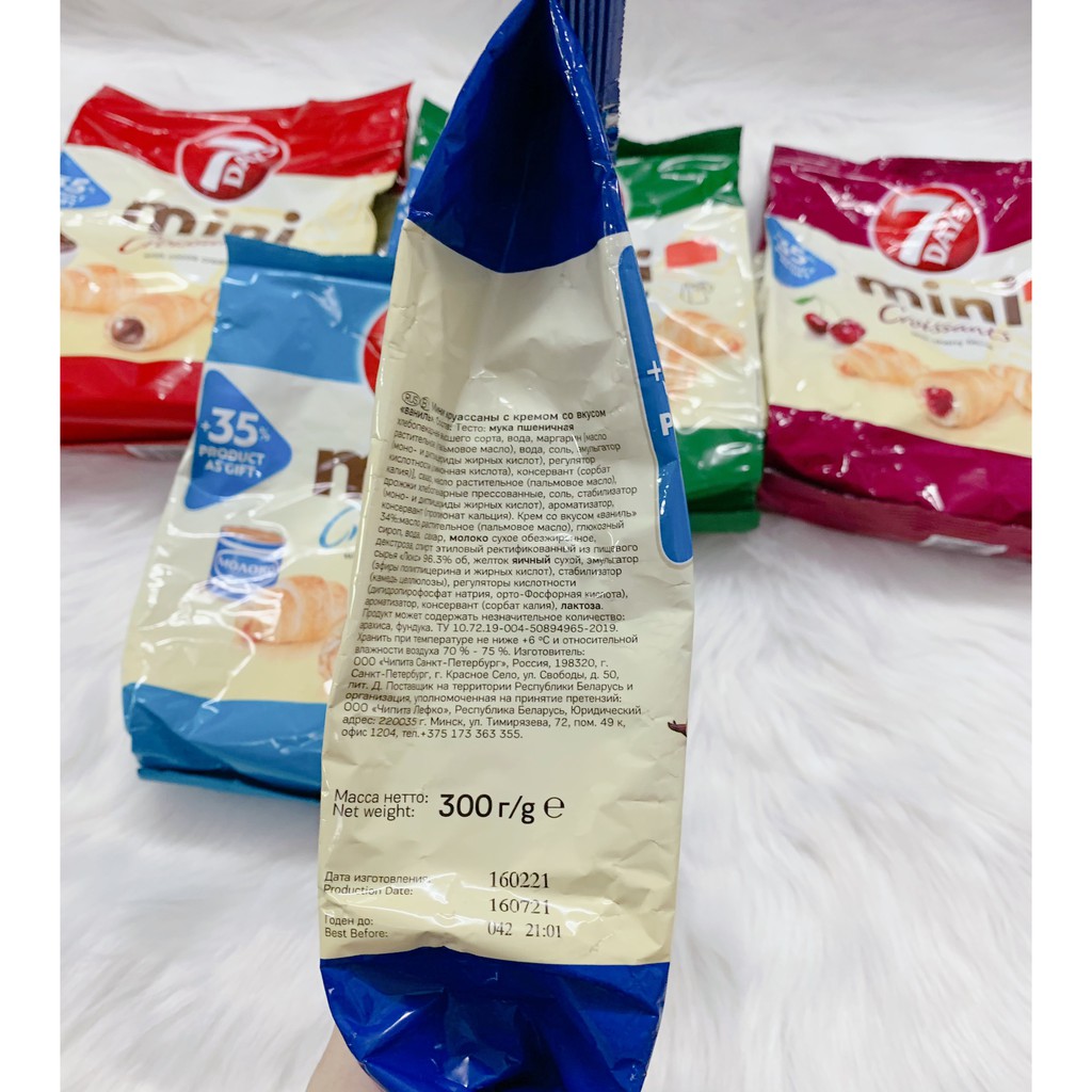 [ HÀNG NGA] Bánh Croissants sừng bò mini 7 Days Nga