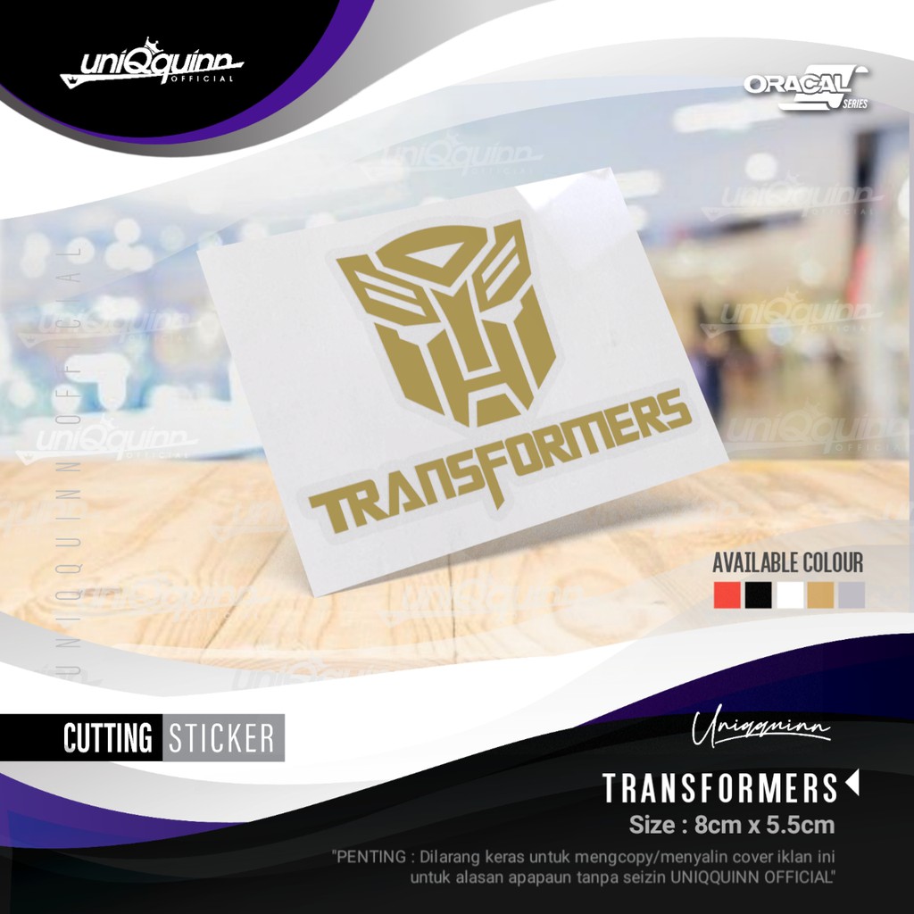 Sticker Dán Trang Trí Hình Transformer 02 Độc Đáo