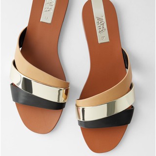 DÉP NỮ QUAI PHỐI MÀU ĐẾ BỆT