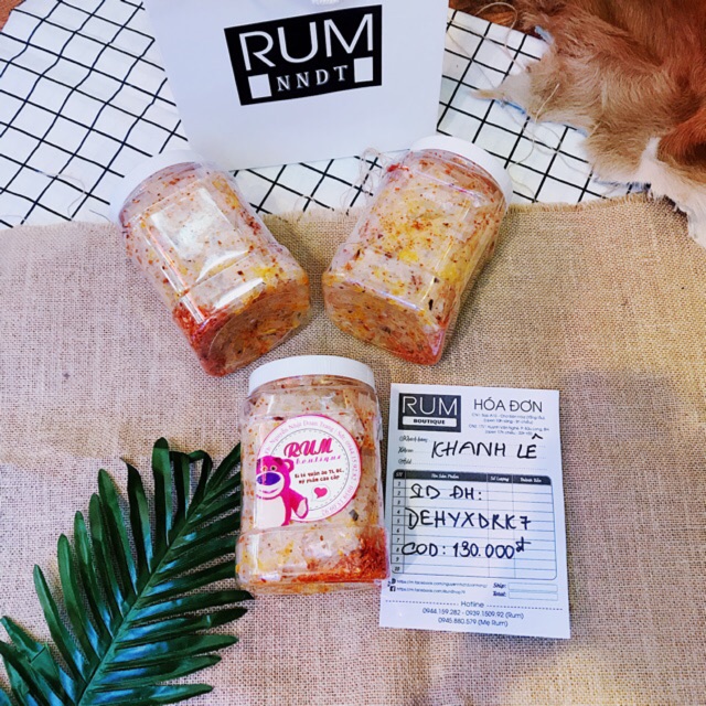 BÁNH TRÁNG SA TẾ KHÔ BÒ SIU CAY RUM.FOOD