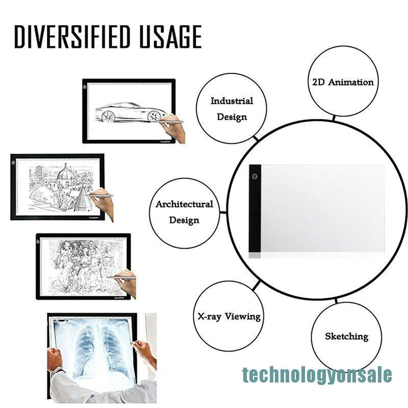 Bảng vẽ đèn led khổ A5 cổng USB có thể điều chỉnh tiện lợi