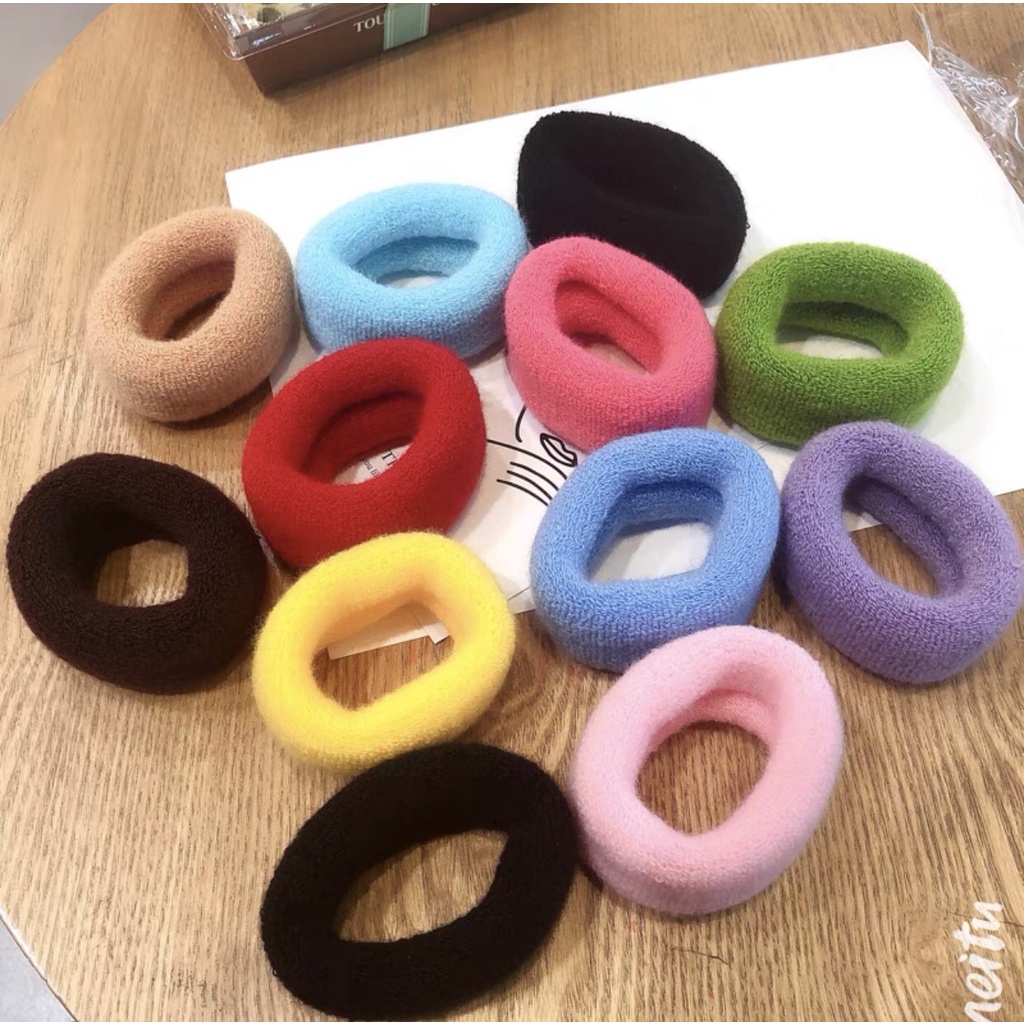 Sét 12 Dây Cột Tóc Thun Bản To