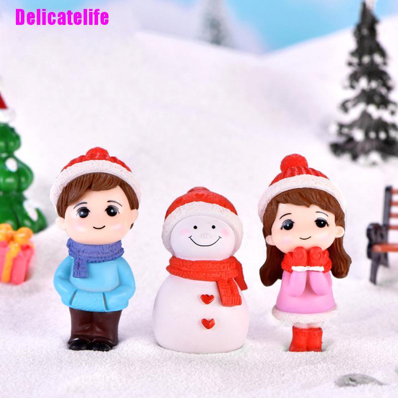 Set 3 Đồ trang trí cặp đôi trang trí cây thông giáng sinh mini DIY
