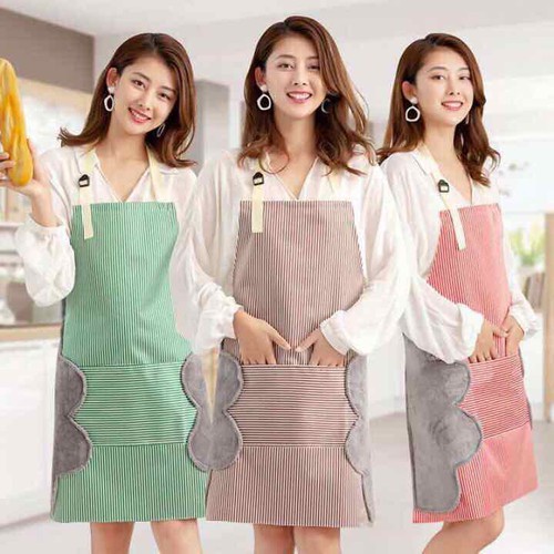 Tạp Dề Chống Thấm Có Túi Để Điện Thoại Và Chỗ Lau Tay Tiện Lợi