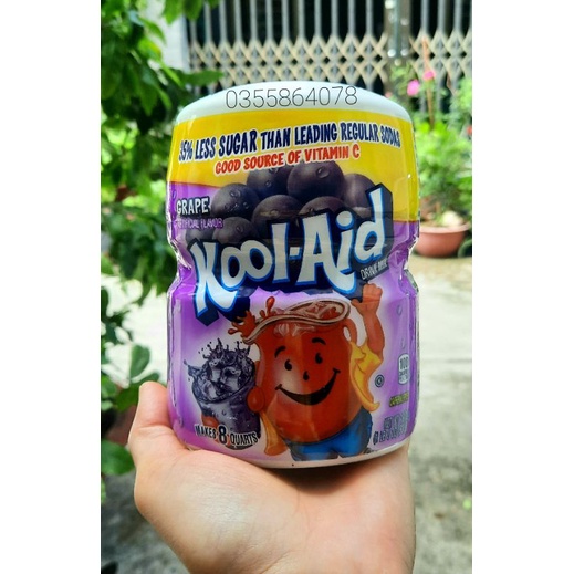 Bột pha nước trái cây Kool Aid nhiều vị 538gr/bổ sung vitaminC