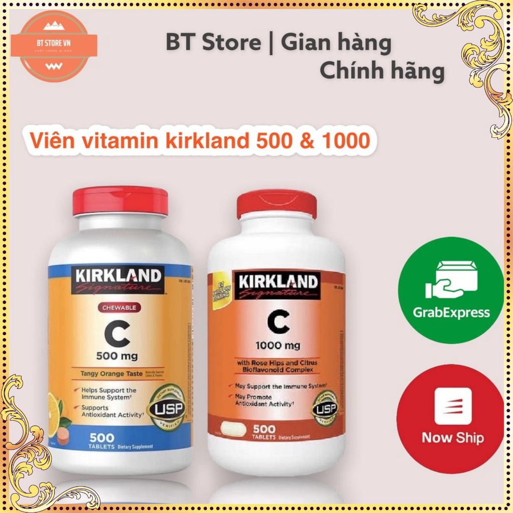 Viên Bổ Sung Vitamin C Kirkland - 500 viên