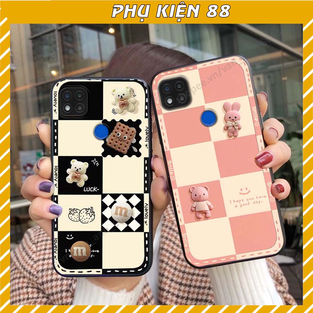 Ốp lưng Xiaomi Redmi 9C hình gấu, kẹo dễ thương cute