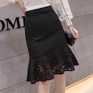 [hàng oder 10-15 ngày về] chân váy ren (có sẵn mài đen sz s)