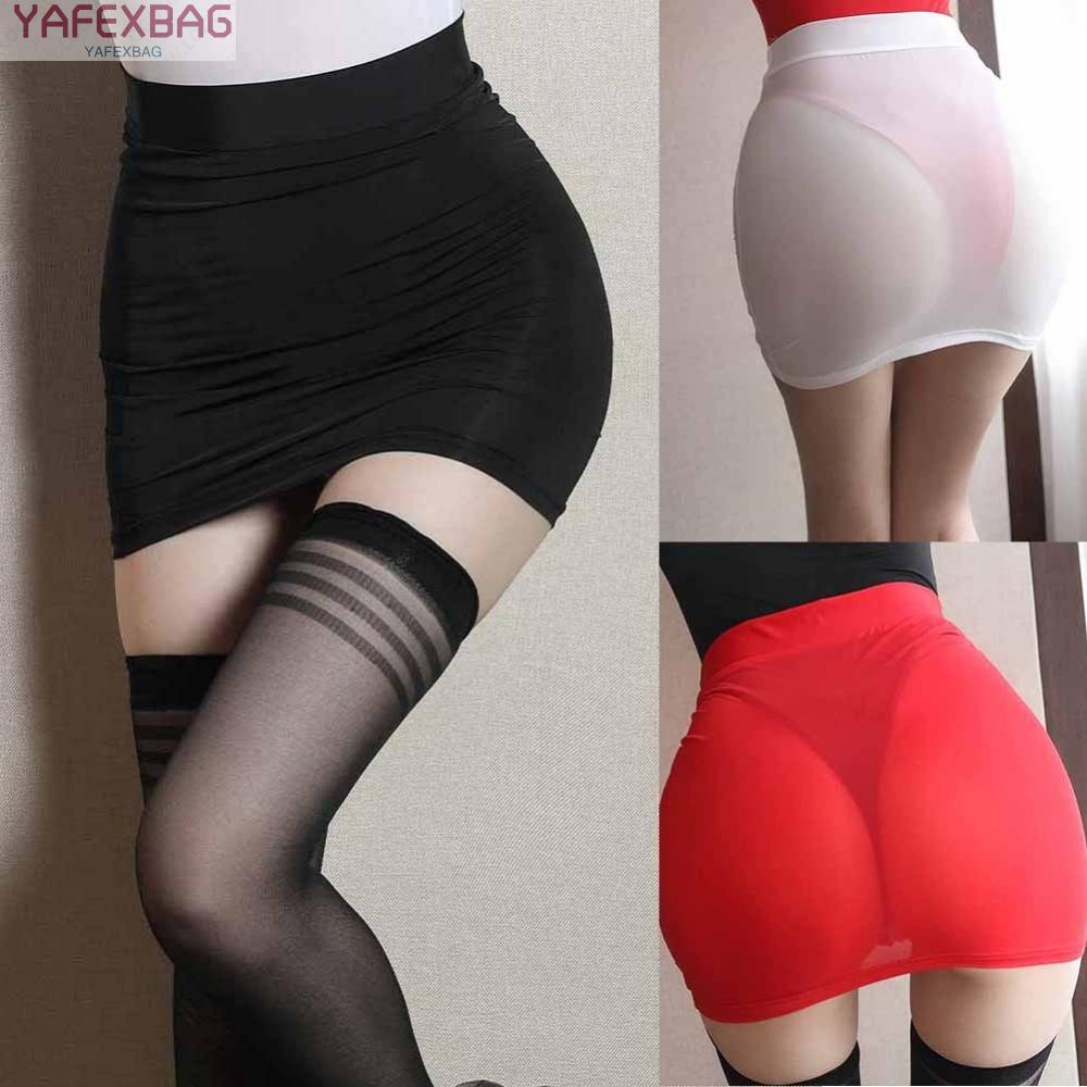 Women Skirt Skirt Tube Women Womens Bodycon Clubwear Dress Fashion Glossy Ladies