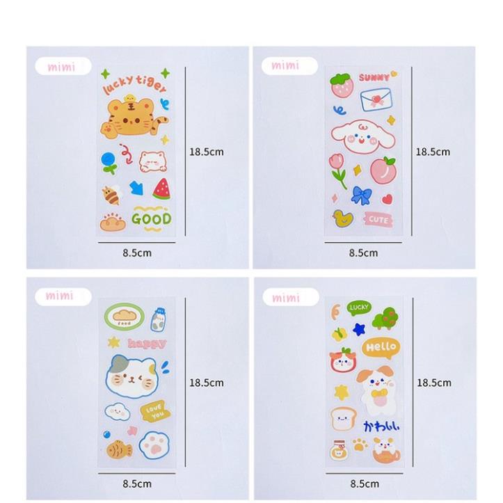 Miếng Dán Sticker Trong Suốt Chống Thấm Nước Cách Nhiệt Họa Tiết Hoạt Hình Dễ Thương