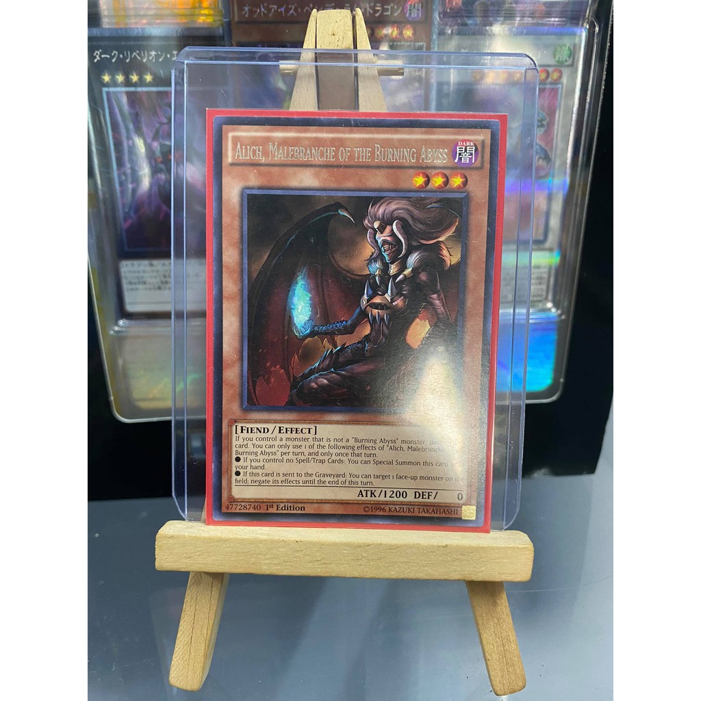 [ Dưa Hấu Yugioh ] Lá bài thẻ bài Alich Malebranche of the Burning Abyss - Rare - Tặng bọc bài nhựa bảo quản