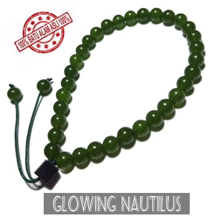 Vòng Đeo Tay Đá Thạch Anh Xanh Lá Cho Nam Nữ Tasbih 33 6mm