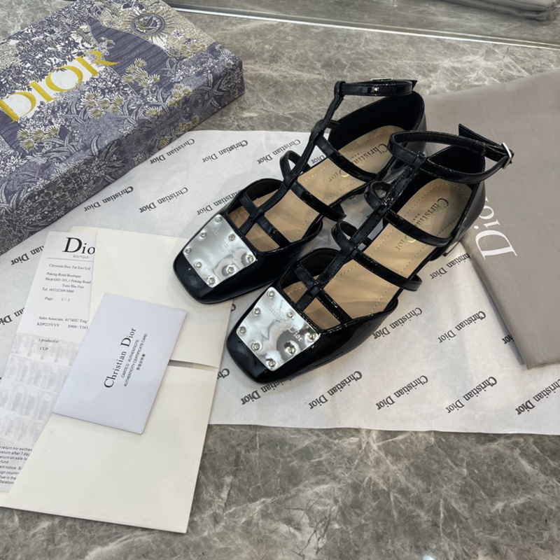 Xăng đan La Parisienne Đế Thấp Mũi Vuông Bằng Da Bò   Lớp Lót Màu Nhuộm Nước Mary Jane Thời Trang Cho Nữ