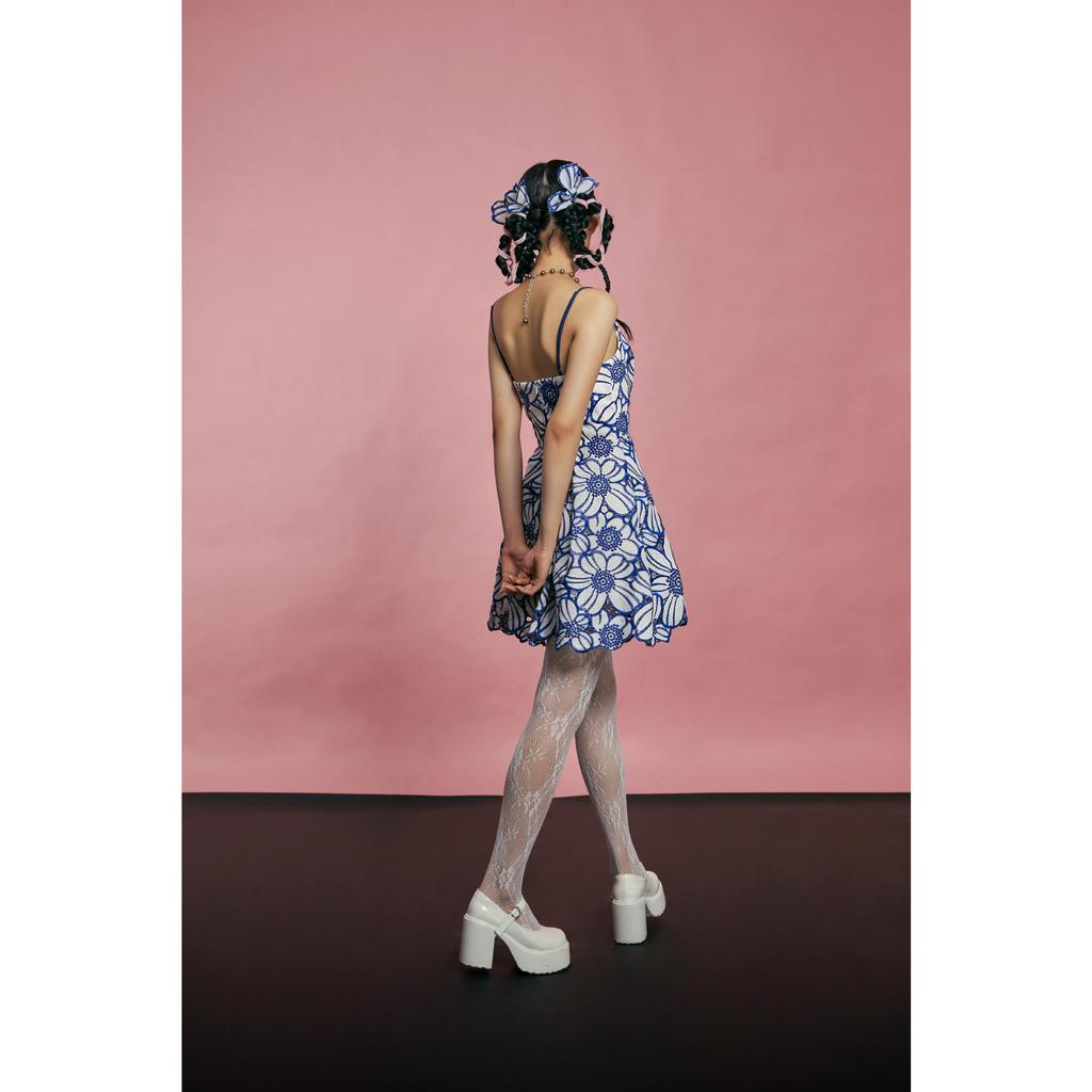 TEA CUP DRESS - đầm xoè vải linen thêu