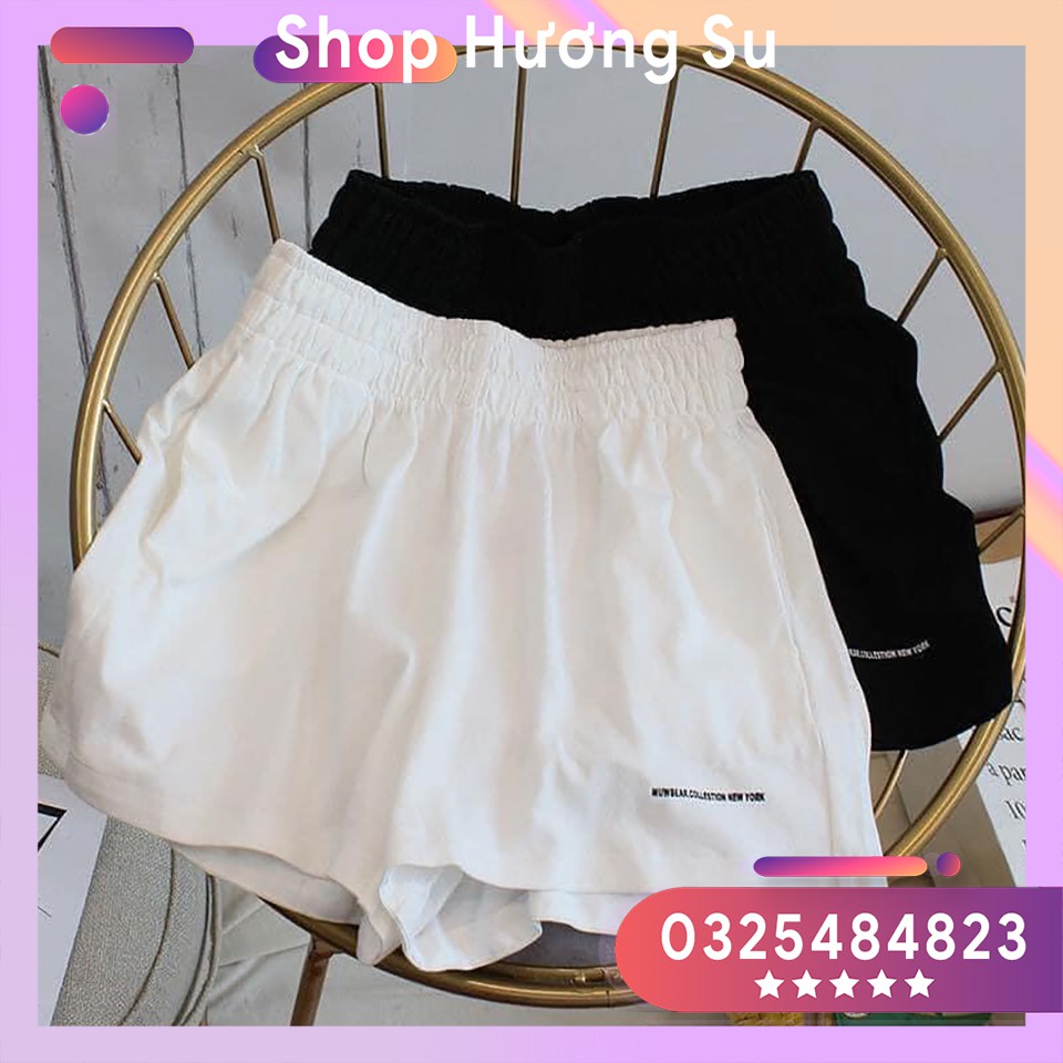 quần shorts basic dòng chữ nhỏ-HươngSu-(PVN1151)