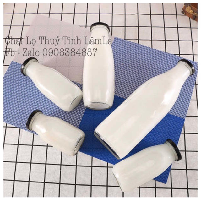 Chai Thuỷ Tinh Đựng Sữa 500Ml - 1000Ml Nắp Thiếc