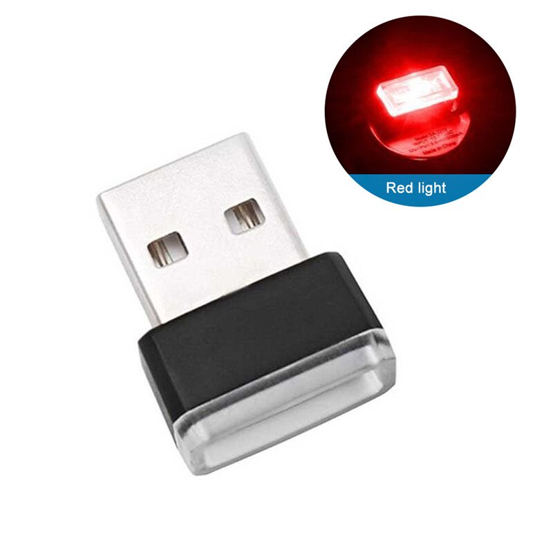 Đèn LED USB Không Dây mini 7 Màu Sắc Dành Cho Trang Trí Nội Thất Xe Hơi