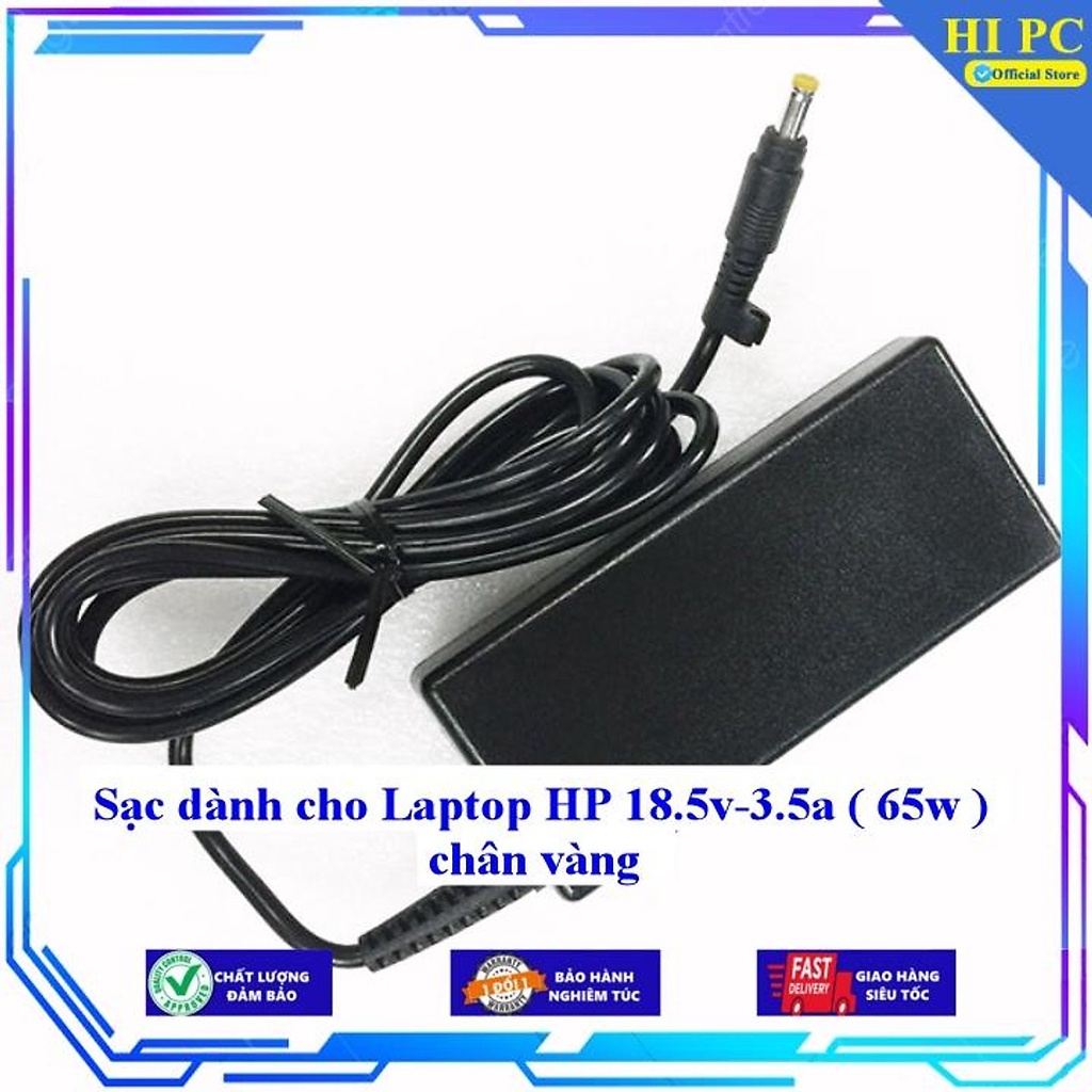 (Mới) adapter hp 19v 3,5a đầu vàng 65w - Bộ sạc laptop hp