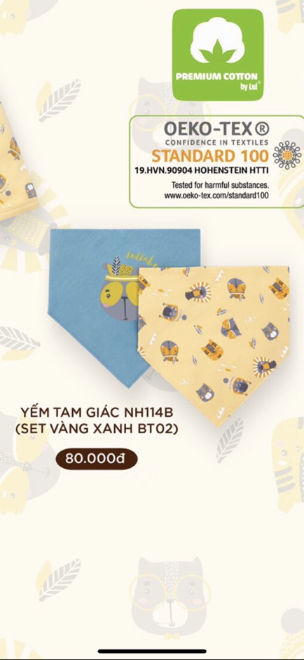 Lulaby - Sét yếm tam giác NH114B