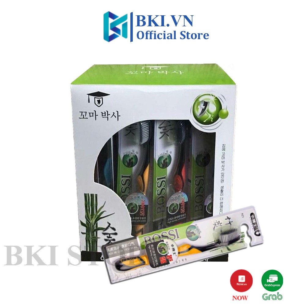 Hộp 30 Cái Bàn Chải BOSSI THAN TRE Hoạt Tính, Bàn ChảI Xuất Hàn 921 Cao Cấp - BOSSI30