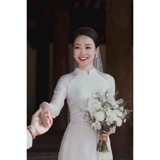 Áo dài gấm đẹp thiết kế