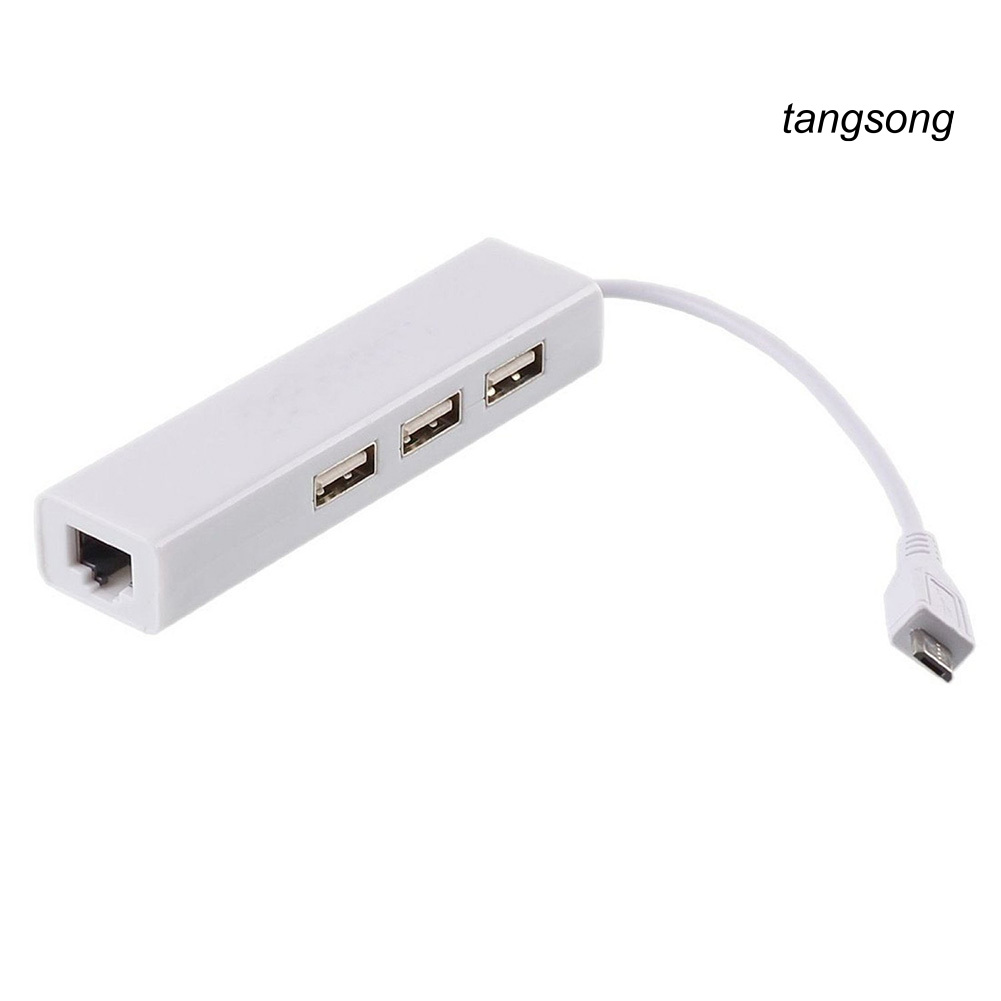 Bộ Chuyển Đổi Ts-3 Cổng Micro Usb 2.0 Sang Rj45 Cho Máy Tính Bảng Android