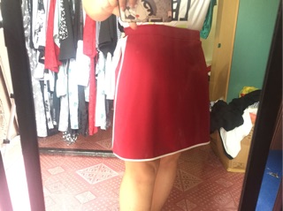 Quần giả váy đen và đỏ  bigsize