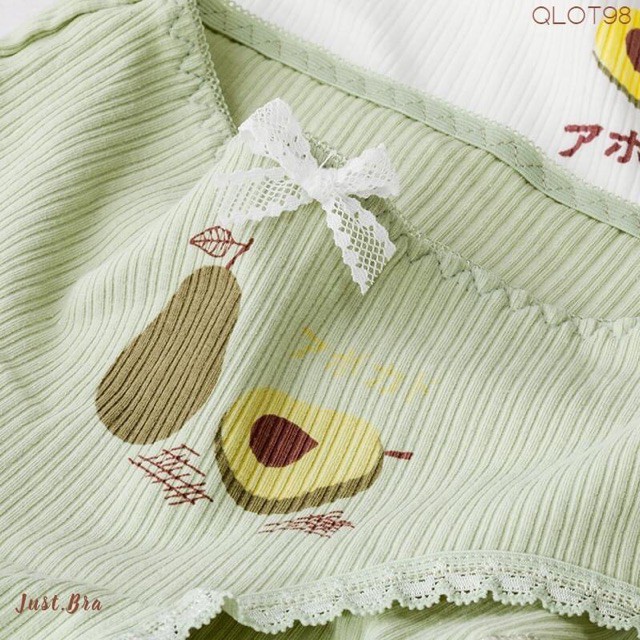 Quần Lót Nữ cotton co dãn 4 chiều họa tiết Quả Bơ Siêu CuTe ( Chọn Màu )